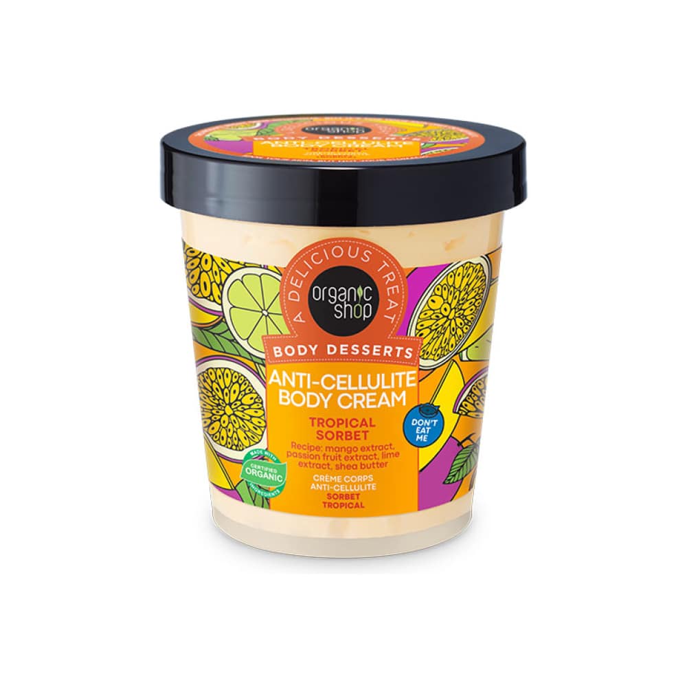 NATURA SIBERICA Organic Shop Body Desserts Anti-Cellulite Body Cream Tropical Sorbet, 450ml
