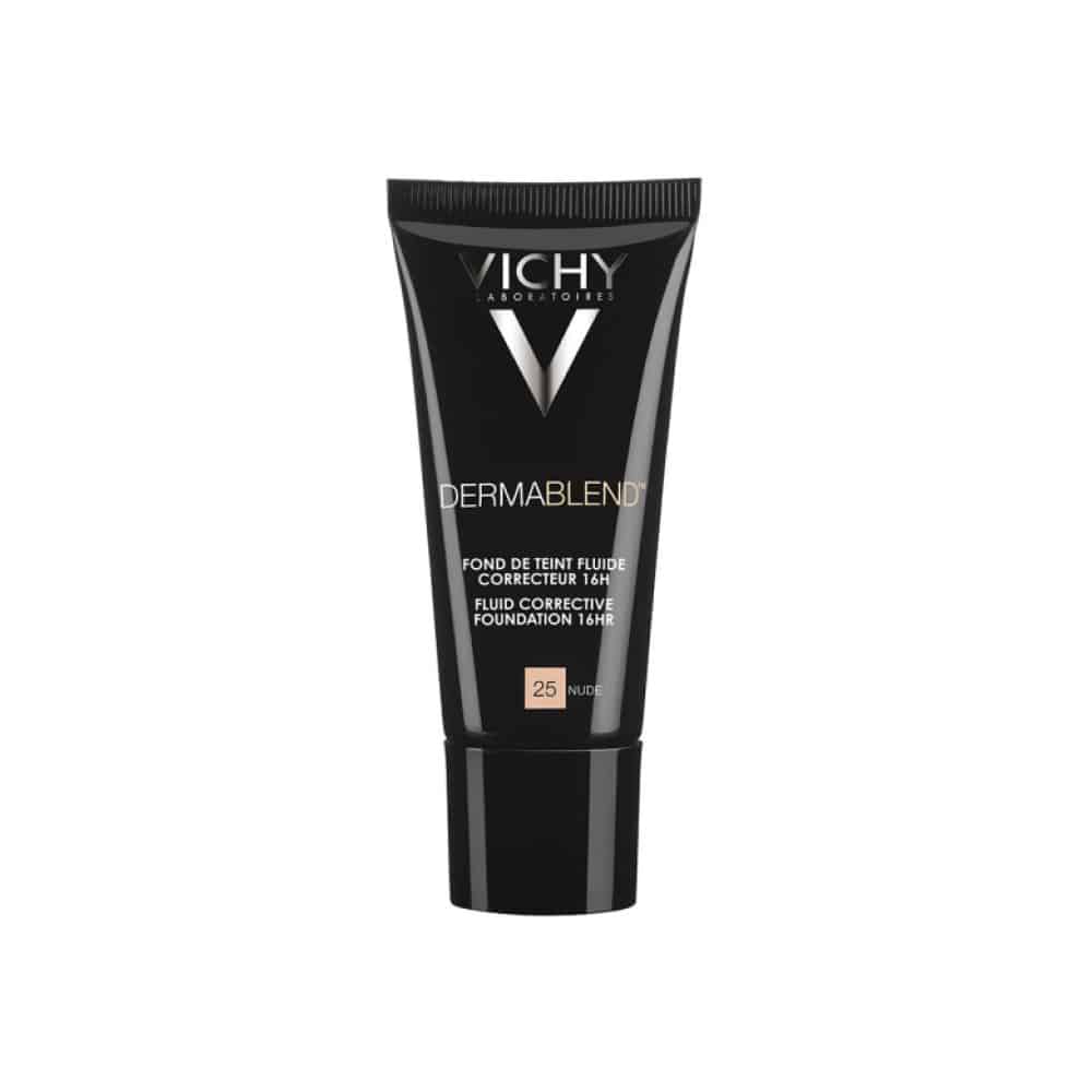 VICHY Dermablend Fluid Make-up 25 - Nude-Υγρό Μέικαπ για υψηλή κάλυψη, μεγάλη διάρκεια και φυσικό αποτέλεσμα-Για κάθε τύπο επιδερμίδας 30ml