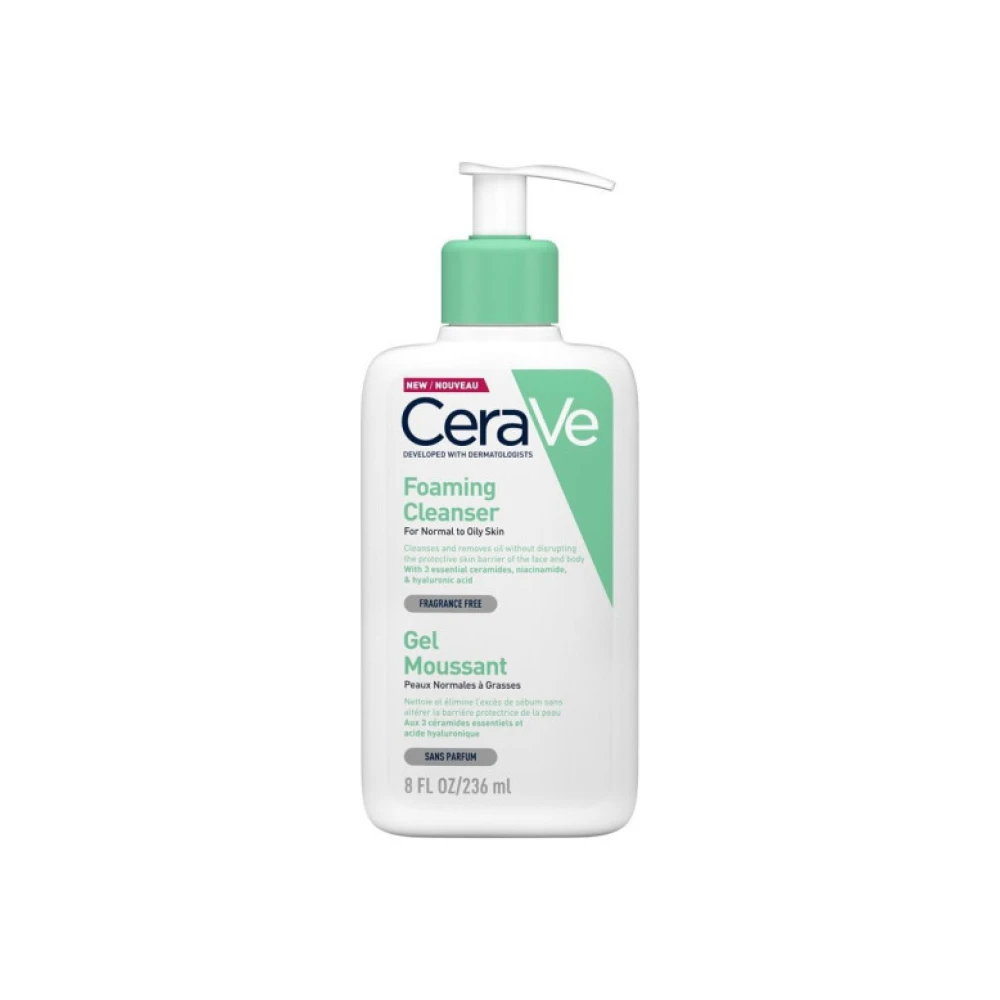 CeraVe Foaming Cleanser Αφρίζον Gel Καθαρισμού για Πρόσωπο και Σώμα με Υαλουρονικό Οξύ, Ceramides και Νιασιναμίδη 236ml