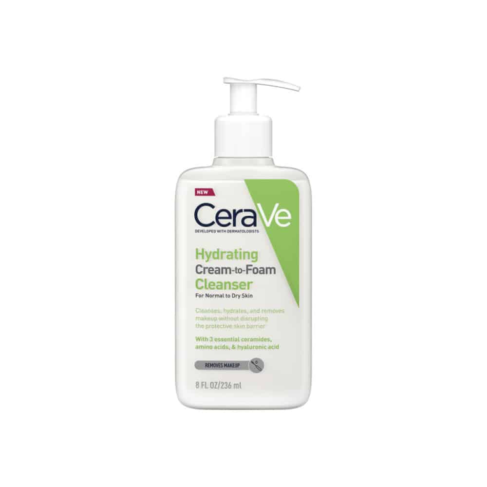 CeraVe Hydrating Cream-to-Foam Cleanser Για Καθαρισμό Και Ντεμακιγιάζ Προσώπου Υαλουρονικό Οξύ 236ml