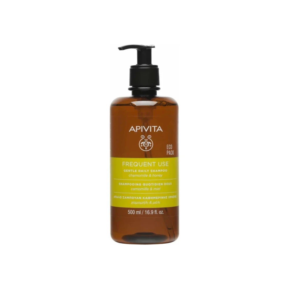APIVITA Gentle Daily Shampoo, Απαλό Σαμπουάν Καθημερινής Χρήσης με Χαμομήλι και Μέλι, 500ml