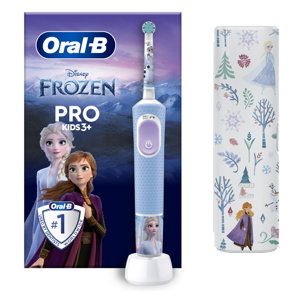 ORAL-B Vitality Pro Ηλεκτρική Οδοντόβουρτσα Frozen Με Θήκη Ταξιδίου,  Για Παιδιά 3+ Ετών