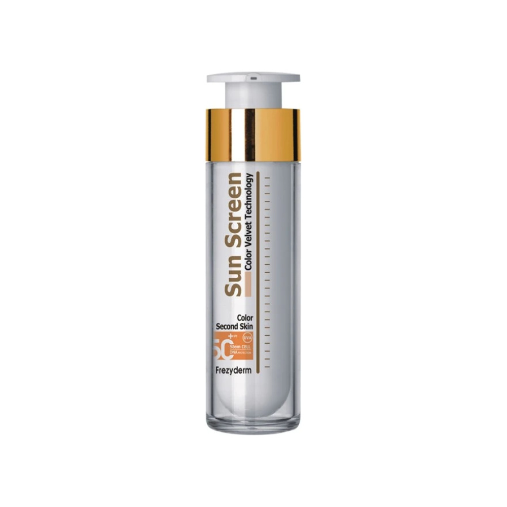 FREZYDERM Sun Screen Color Velvet Face Cream SPF50+ Αντηλιακό Προσώπου με Χρώμα, 50ml