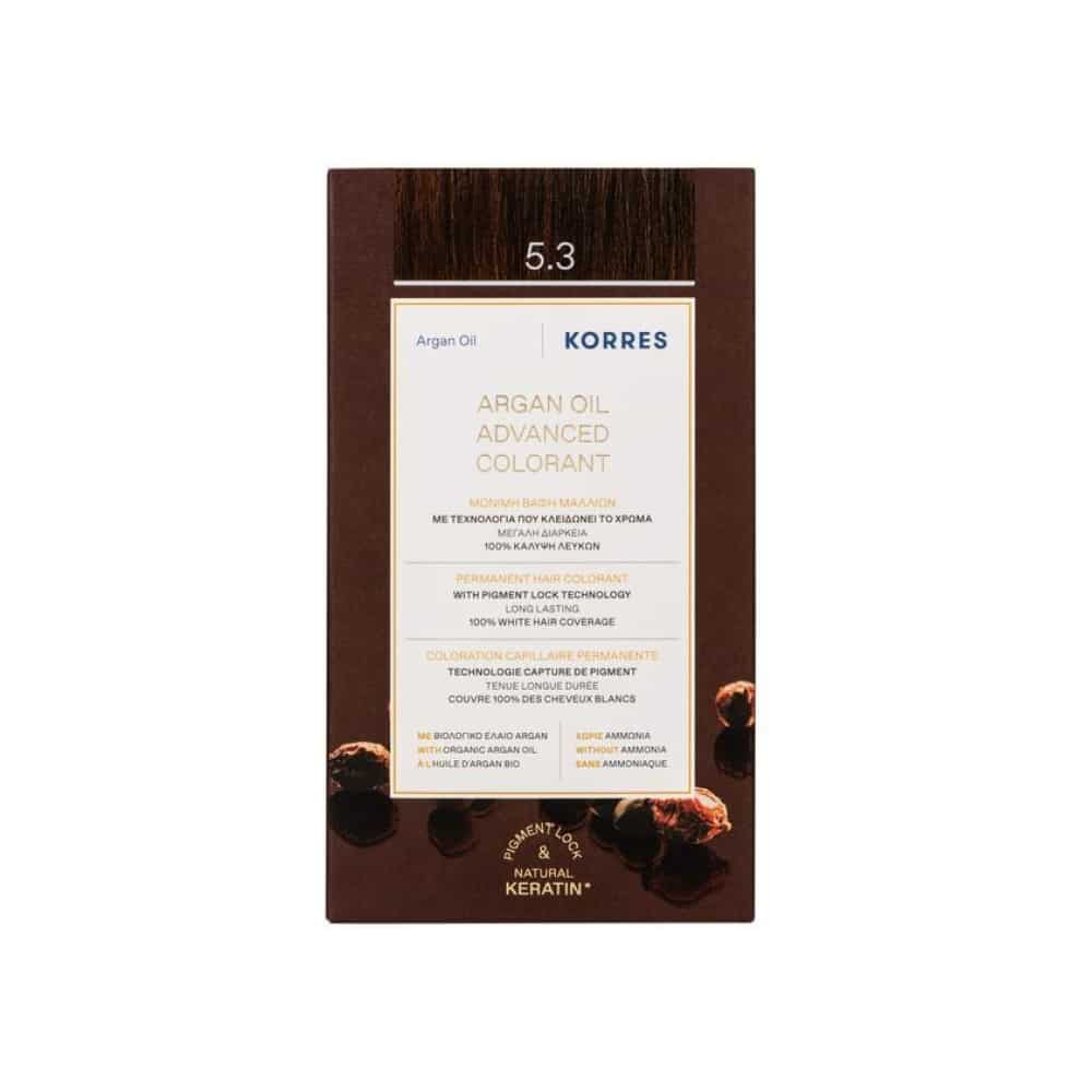 KORRES Argan Oil Advanced Colorant 5.3 Καστανό Ανοιχτό Μελί