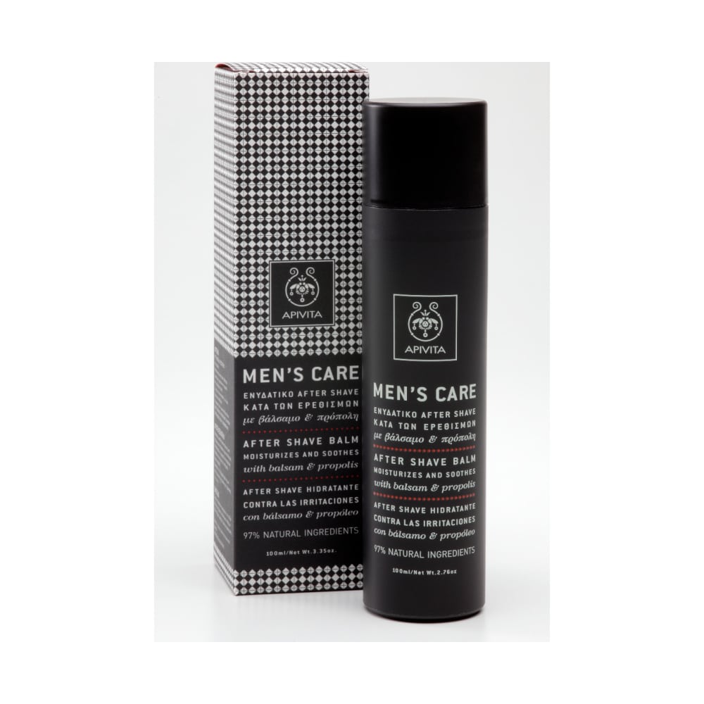 APIVITA Ενυδατικό After Shave Κατά Των Ερεθισμών με βάλσαμο & πρόπολη, 100ml