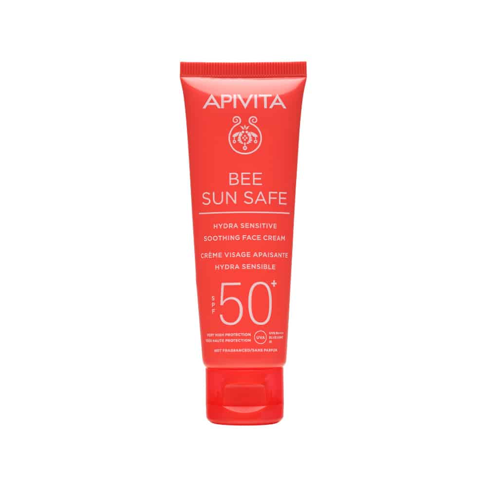 APIVITA BEE SUN SAFE Καταπραϋντική Κρέμα Προσώπου Για Ευαίσθητες Επιδερμίδες SPF50+, 50ml