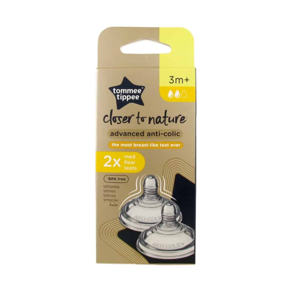 TOMMEE TIPPEE Θηλές σιλικόνης Advanced Anti-Colic - μέτριας ροής 3m+