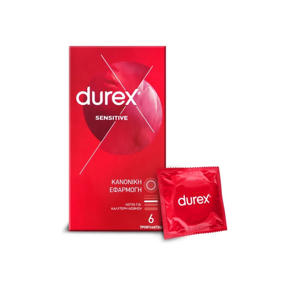 DUREX Προφυλακτικά Sensitive με Κανονική Εφαρμογή 6 τεμάχια