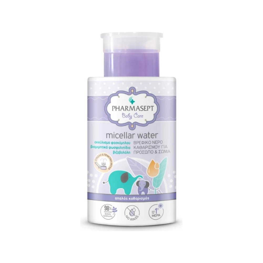 PHARMASEPT Baby Care Micellar Water Βρεφικό Νερό Καθαρισμού για Πρόσωπο & Σώμα, 300ml