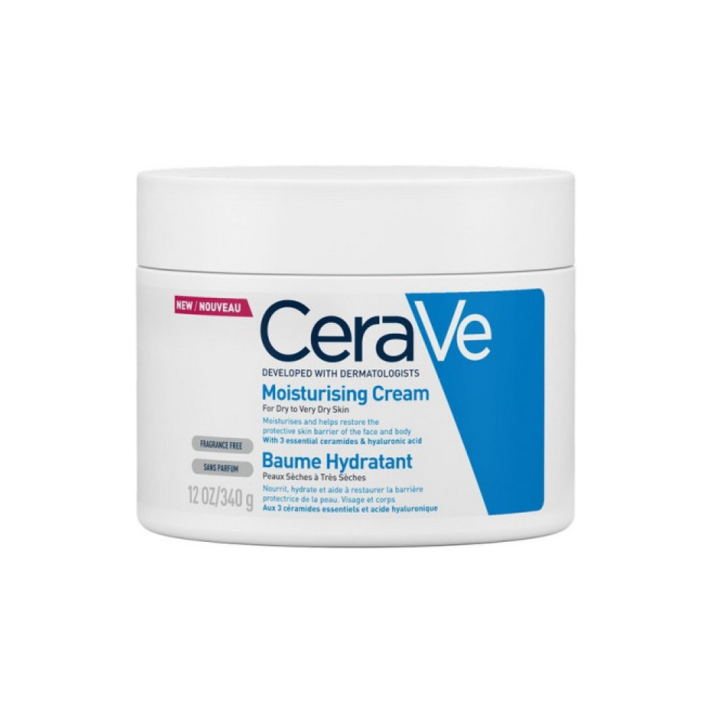 CeraVe Moisturising Cream Ενυδατική Κρέμα Προσώπου και Σώματος με Ceramides και Υαλουρονικό Οξύ 340gr