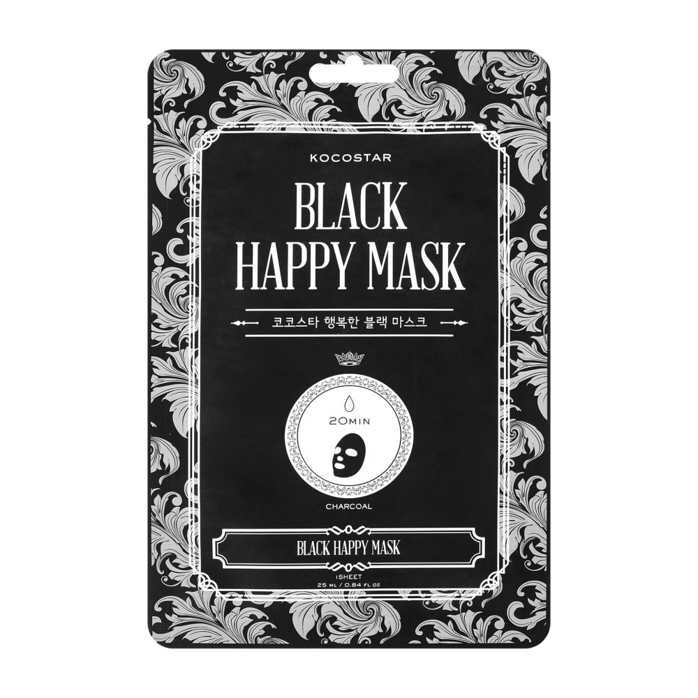 KOCOSTAR Black Happy Mask Μάσκα Καθαρισμού Προσώπου με Άνθρακα, 1τεμ