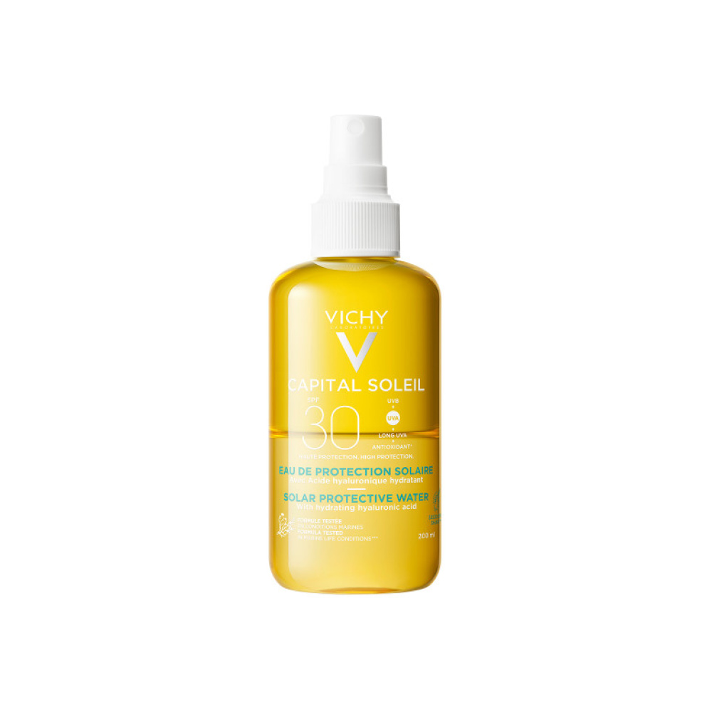 VICHY Capital Soleil Αντηλιακό Νερό SPF30 με Υαλουρονικό Οξύ για Ενυδάτωση 200ml