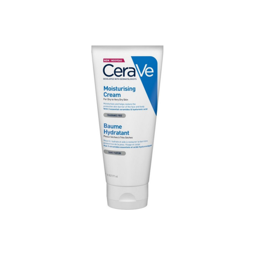 CeraVe Moisturising Cream Ενυδατική Κρέμα Προσώπου και Σώματος με Ceramides και Υαλουρονικό Οξύ 177ml