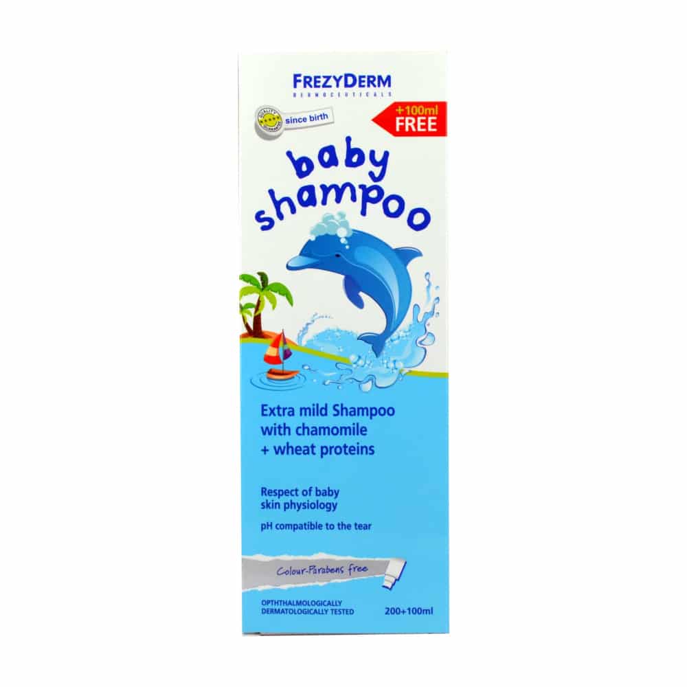 FREZYDERM Baby Shampoo, Βρεφικό Σαμπουάν, Χωρίς Χρωστικές & Parabens 200ml + 100ml ΔΩΡΟ