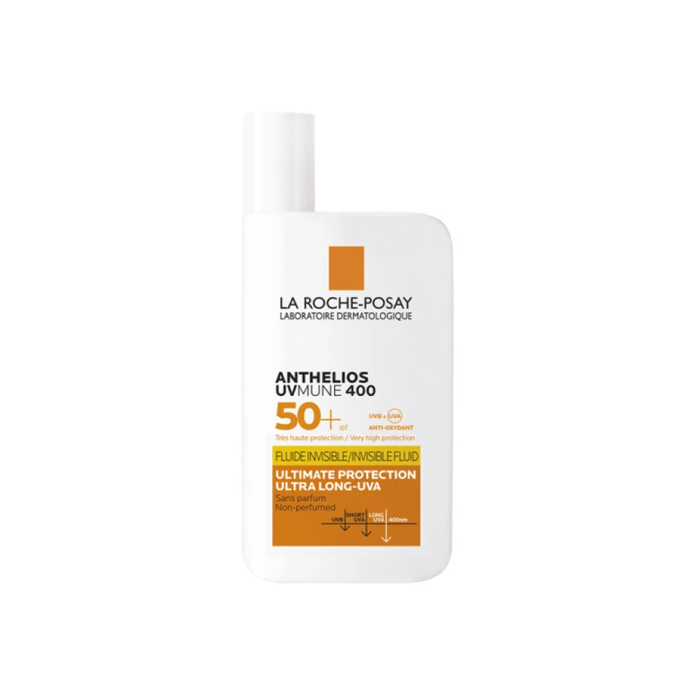 LA ROCHE-POSAY ANTHELIOS UVMUNE400 spf50+ Invisible Fluid αντηλιακό προσώπου για υψηλή προστασία χωρίς άρωμα 50ml