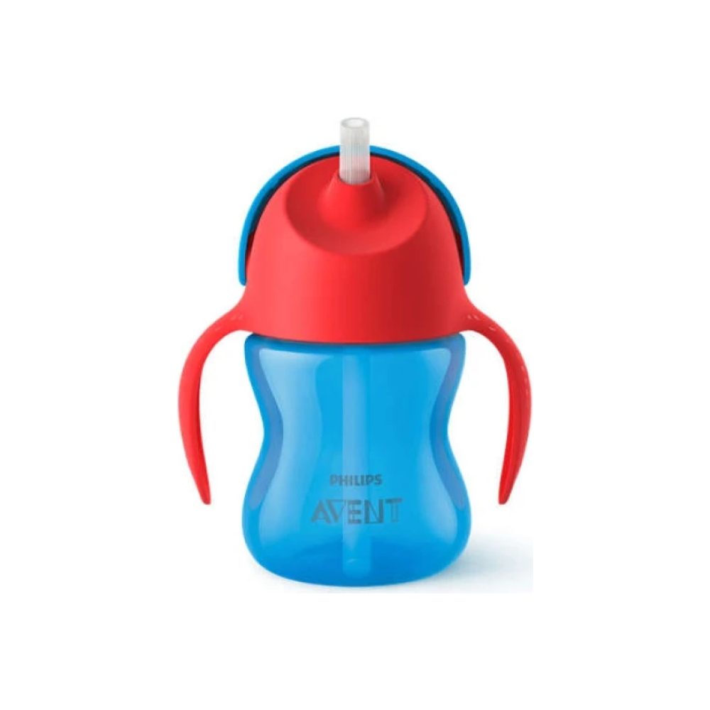 PHILIPS AVENT Bendy Straw Cup 9m+ Κύπελλο με καλαμάκι, χρώμα μπλε, 200ml