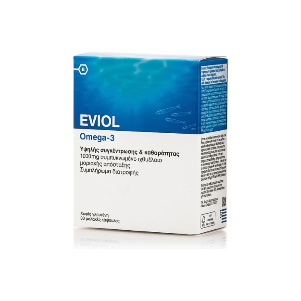 EVIOL Omega 3 1000mg 30 μαλακές κάψουλες