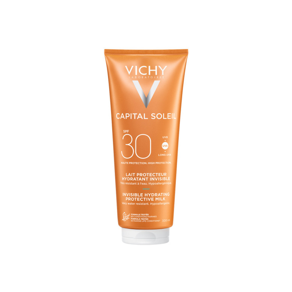 VICHY Capital Soleil Invisible Hydrating Protective Milk SPF30 Αόρατο Ενυδατικό Αντηλιακό Γαλάκτωμα 300ml