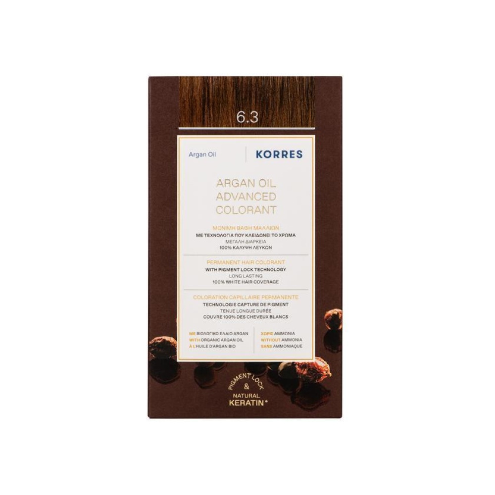 KORRES Argan Oil Advanced Colorant 6.3 Ξανθό Σκούρο Χρυσό