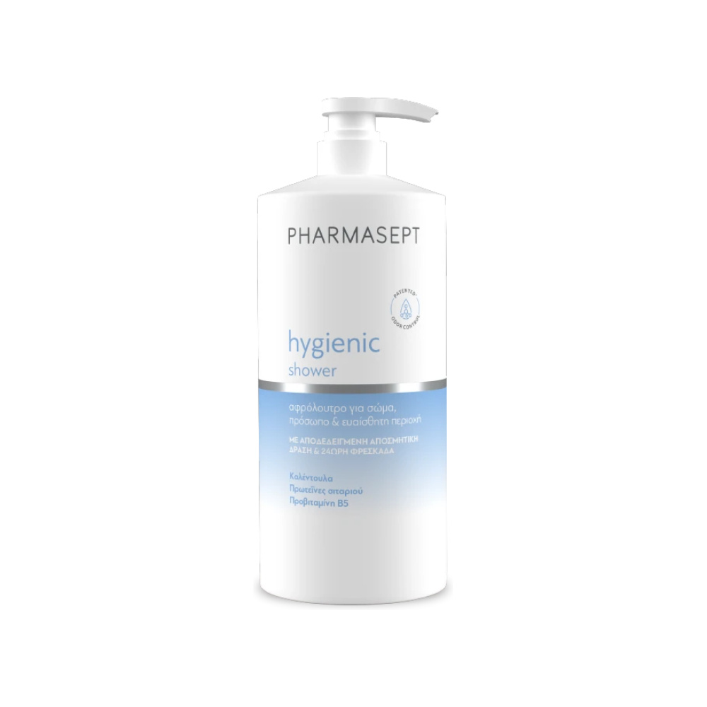 PHARMASEPT Hygienic Shower Αφρόλουτρο με Ήπια Αντισηπτική Δράση για Σώμα, Πρόσωπο & Ευαίσθητη Περιοχή, 1lt