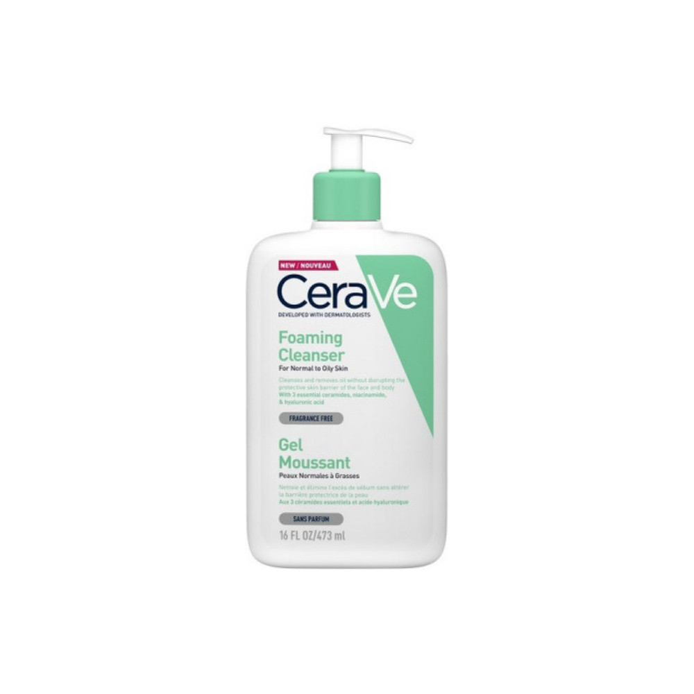 CeraVe Foaming Cleanser Αφρίζον Gel Καθαρισμού για Πρόσωπο και Σώμα με Υαλουρονικό Οξύ, Ceramides και Νιασιναμίδη 473ml