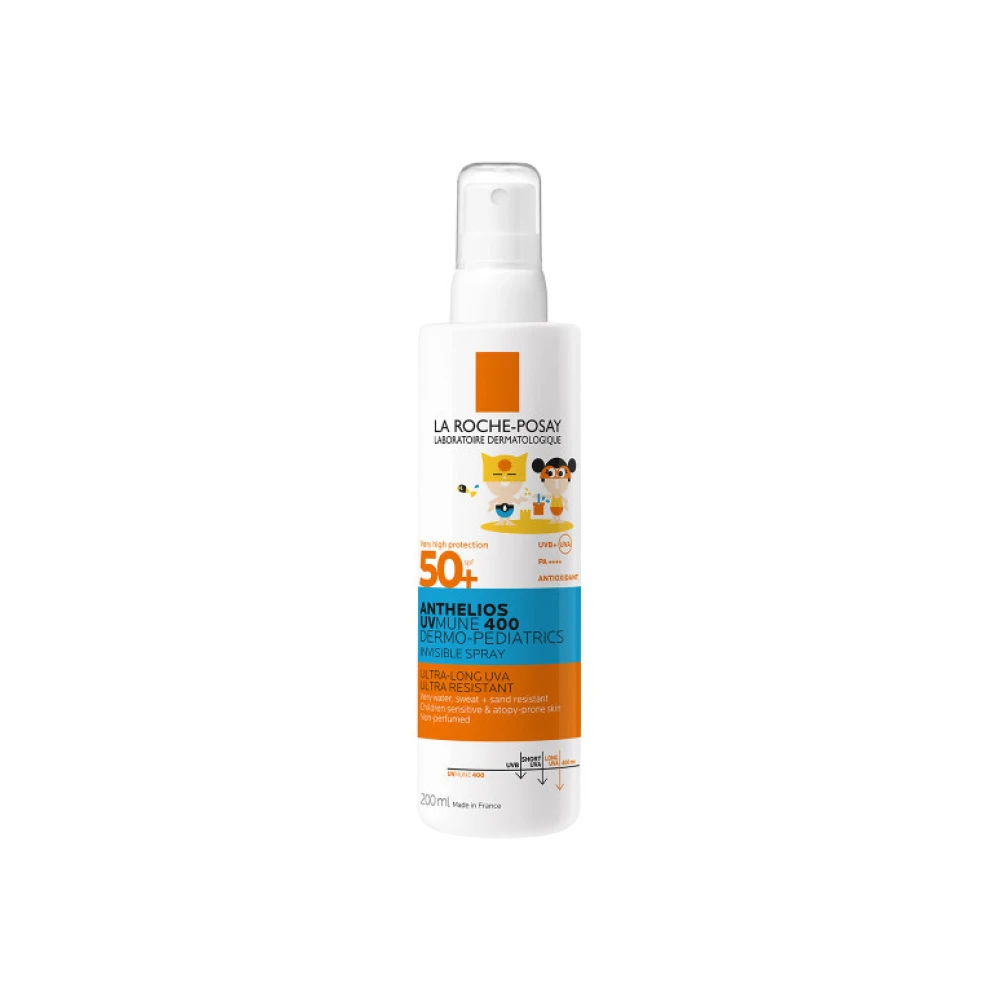 LA ROCHE-POSAY Anthelios UVMUNE 400 Dermo-Pediatrics Invisible Spray SPF 50+ αόρατο αντηλιακό σπρέι για το ευαίσθητο παιδικό δέρμα & για το δέρμα με τάση ατοπίας 200ml