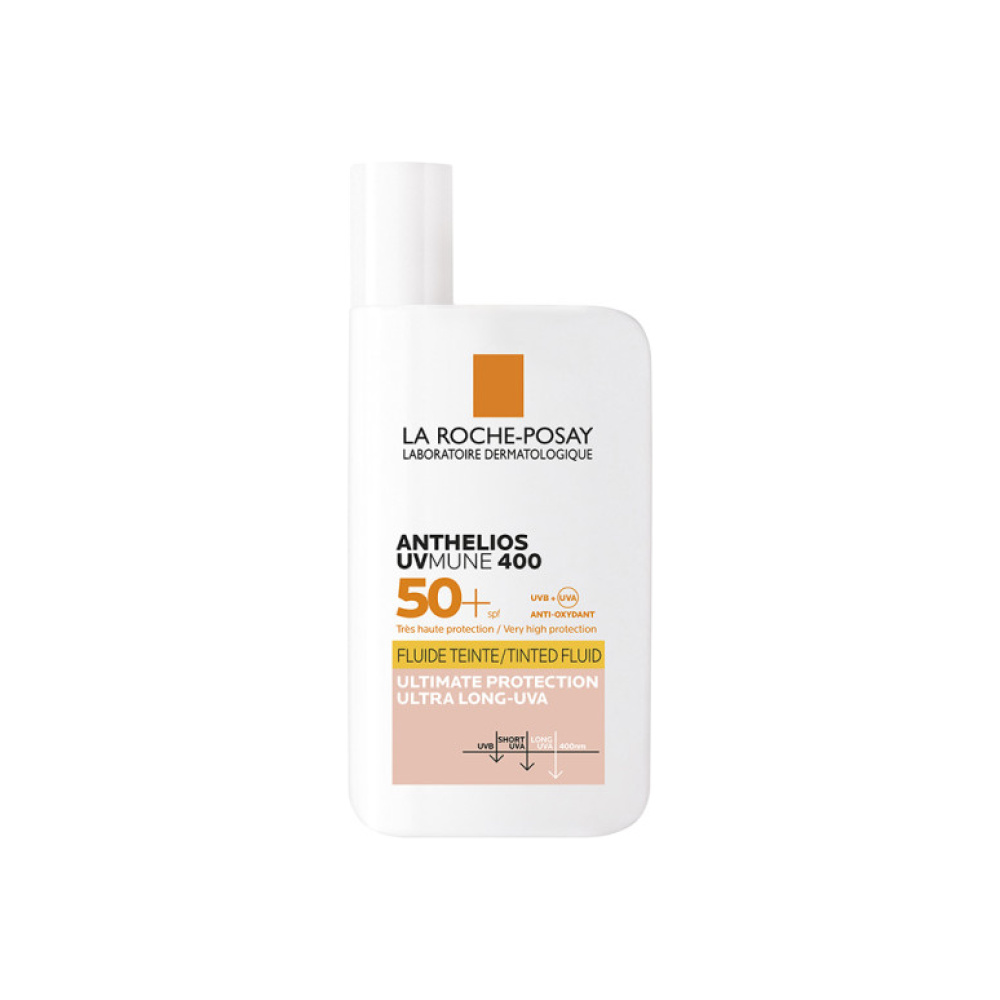 LA ROCHE-POSAY ANTHELIOS UVMUNE400 spf50+ Invisible Fluid αντηλιακό προσώπου για υψηλή προστασία με χρώμα 50ml
