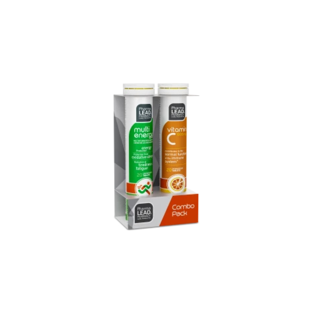 PHARMALEAD Promo Multi Energy Πολυβιταμίνη 20 αναβράζουσες ταμπλετες & Δώρο Vitamin C 1000mg 20 αναβράζουσες ταμπλέτες