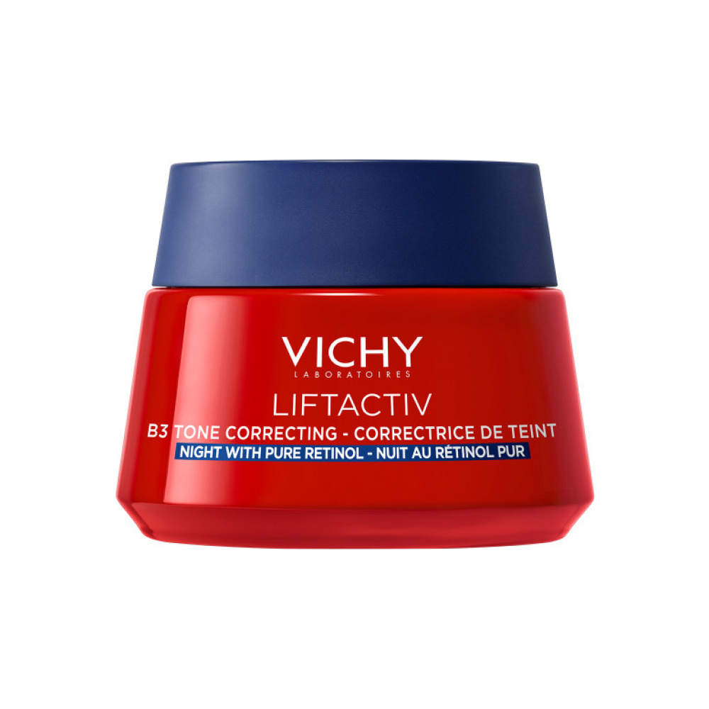 VICHY Liftactiv B3 Κρέμα Νύχτας Κατά των κηλίδων, Διορθώνει τον τόνο της επιδερμίδας - Με Νιασιναμίδη και Καθαρή Ρετινόλη - 50ml
