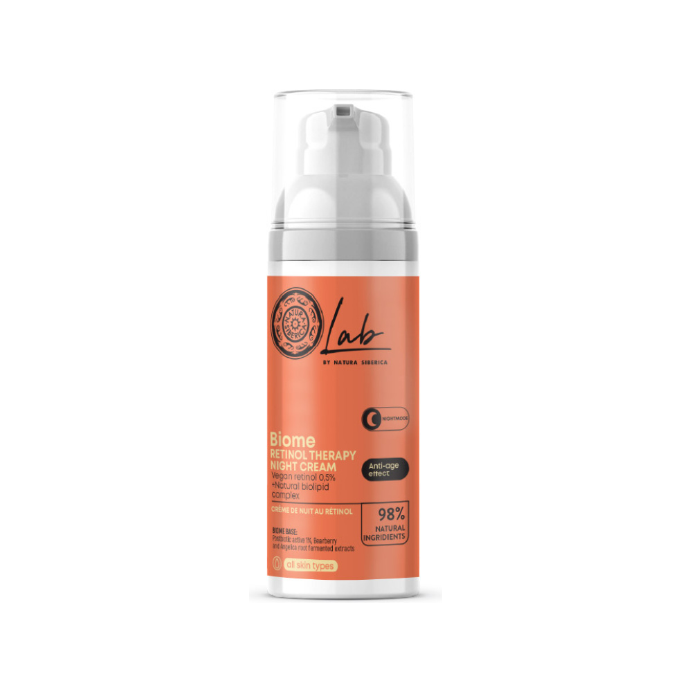 NATURA SIBERICA  Κρέμα Νυκτός Lab Biome με Ρετινόλη, 50ml