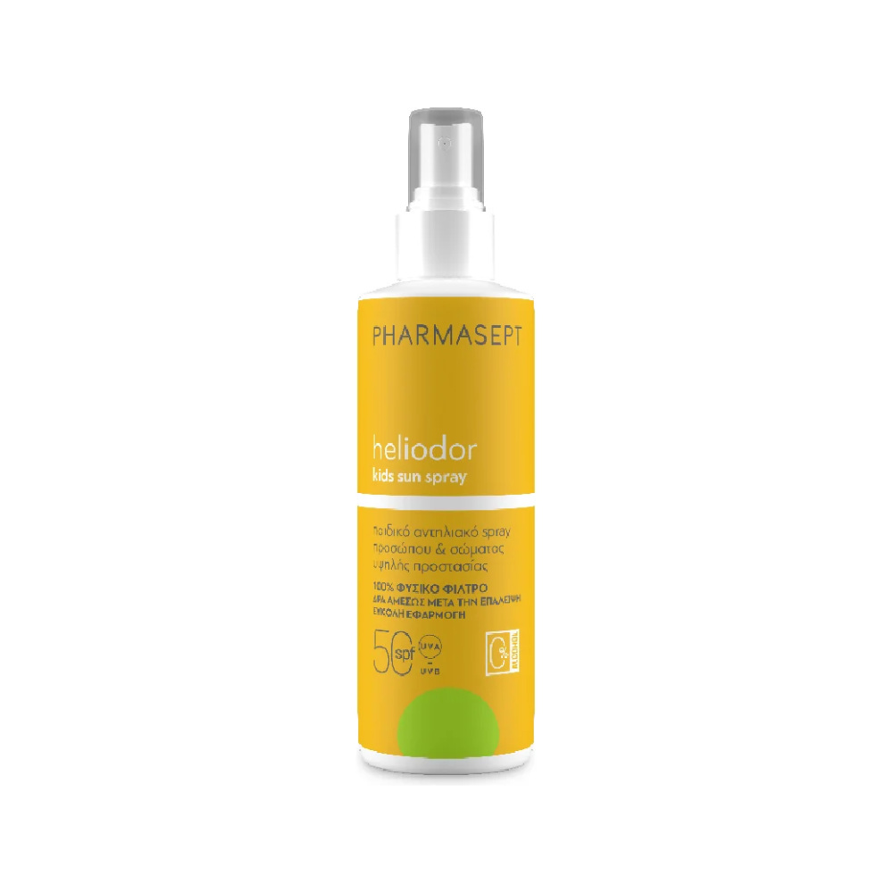 PHARMASEPT Heliodor Kids Sun Spray Παιδικό Αντιηλιακό Σπρέι Προσώπου & Σώματος με SPF50, 165g