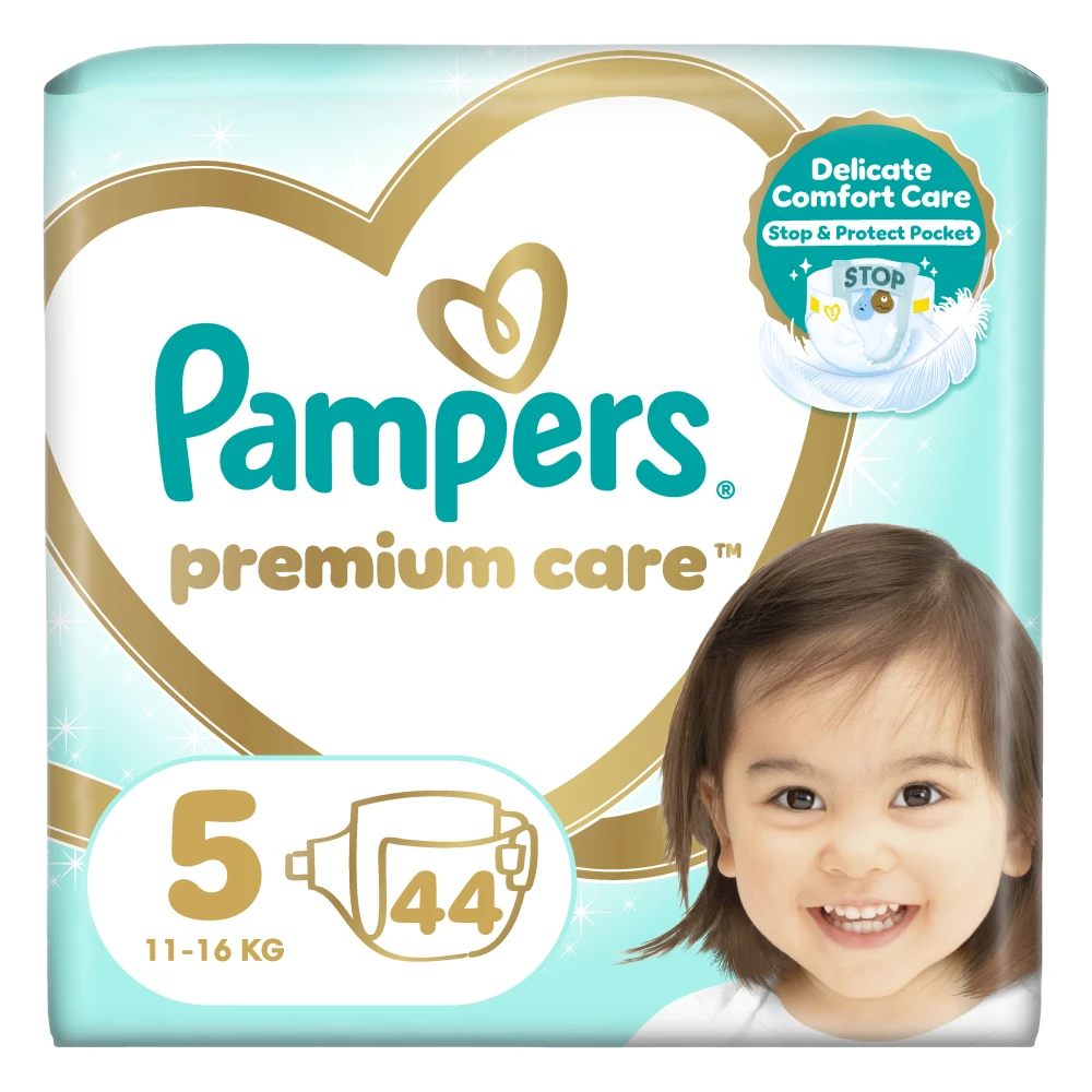 PAMPERS Premium Care πάνα μέγεθος 5 (11kg-16kg) - 44 Πάνες