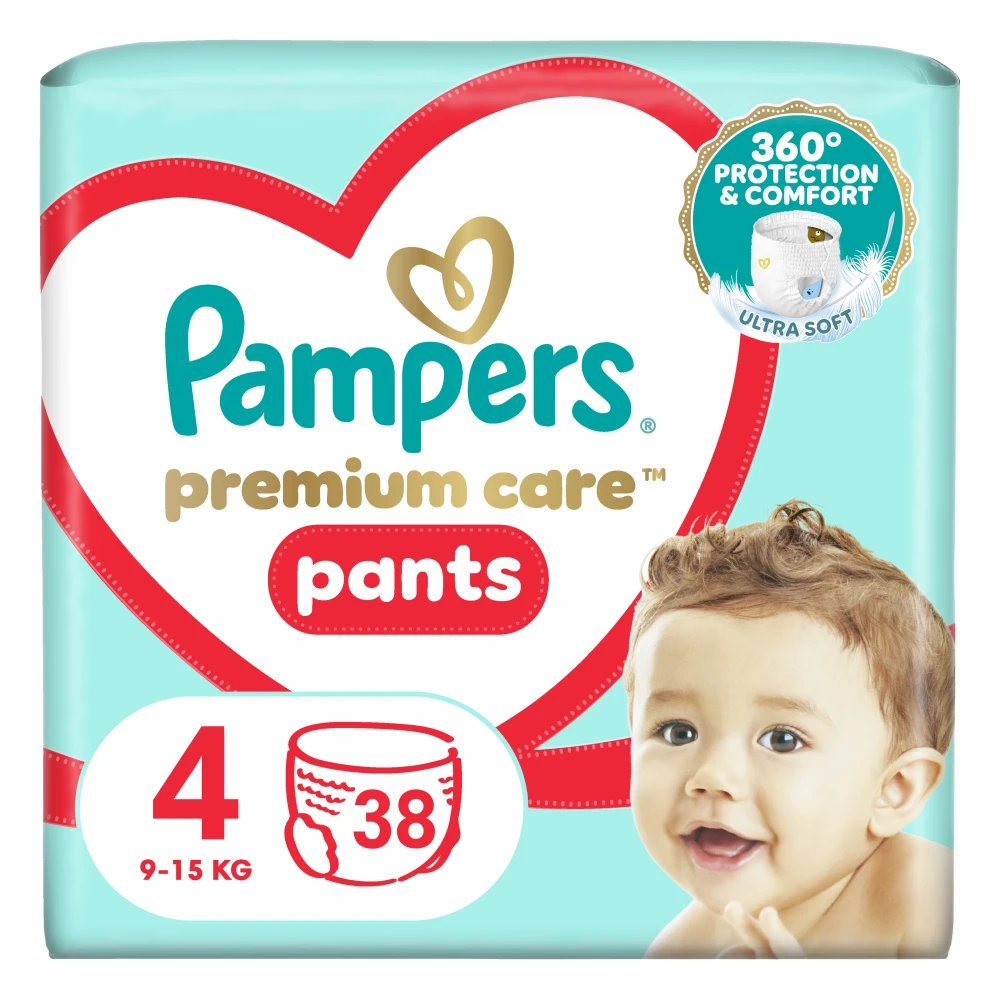 PAMPERS Premium Care Pants Πάνα-Βρακάκι Μέγεθος 4 (9kg-15kg) - 38 Πάνες-Βρακάκι