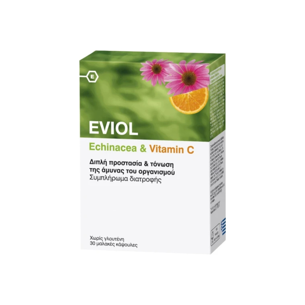 EVIOL Echinacea & Vitamin C Συμπλήρωμα Διατροφής με Εχινάκεια & Βιταμίνη C, 30caps