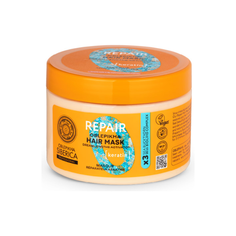 NATURA SIBERICA Oblepikha Ο Professional Repair Hair Mask Kerarin, 300ml