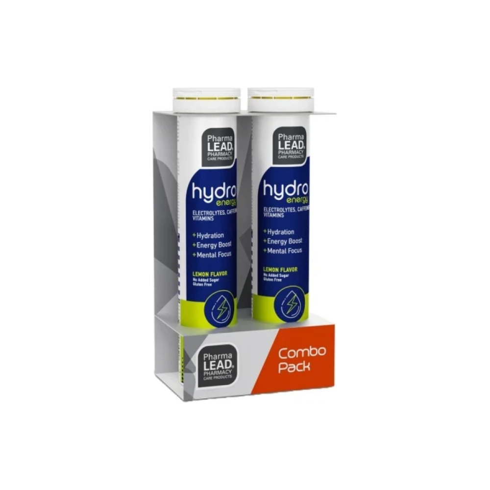 PHARMALEAD Promo Hydro Energy with Lemon Flavor Ηλεκτρολύτες, 2x20 Αναβράζοντα Δισκία