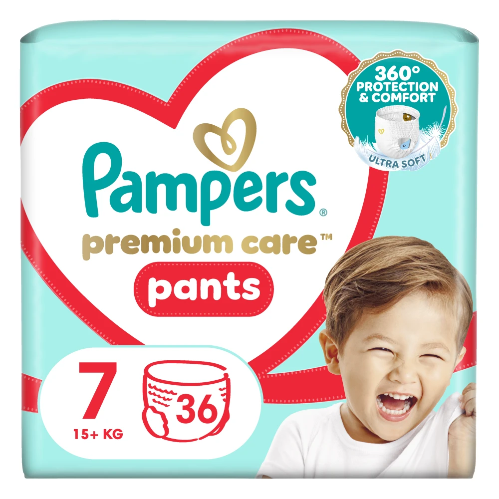 PAMPERS Premium Care Pants Πάνα-Βρακάκι Μέγεθος 7 (15kg+) - 36 Πάνες-Βρακάκι