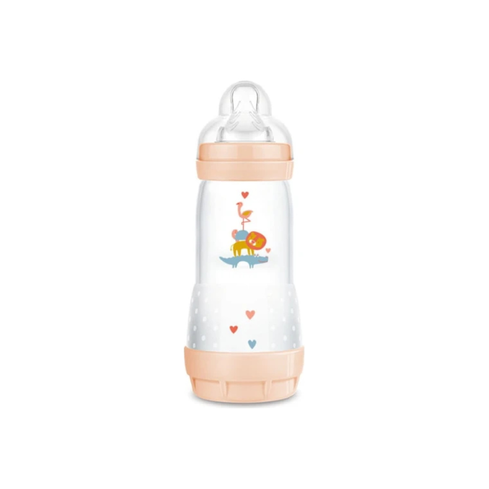 MAM Easy Start Anti-Colic Πλαστικό Μπιμπερό με Θηλή Σιλικόνης 4+ μηνών Πορτοκαλί 320ml