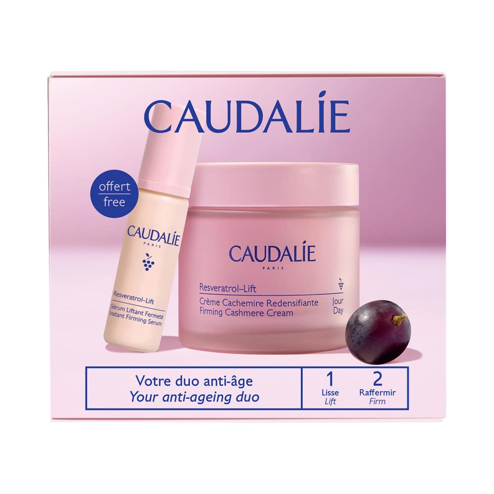CAUDALIE Resveratrol-Lift Cashmere Σετ Resveratrol-Lift Cashemire Κρεμα ημερας 50ml +ΔΩΡΟ Resveratrol -Lift Firming Serum 10ml