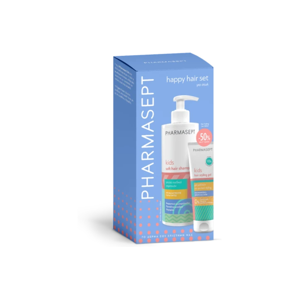 PHARMASEPT Promo Kids Soft Hair Shampoo 400ml & Hair Styling Gel 100ml