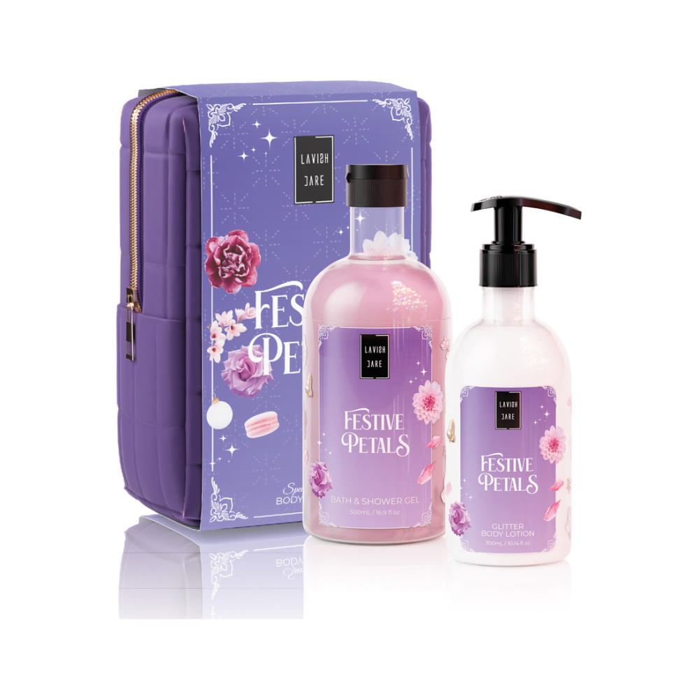 LAVISH CARE  FESTIVE PETALS CHRISTMAS SET
