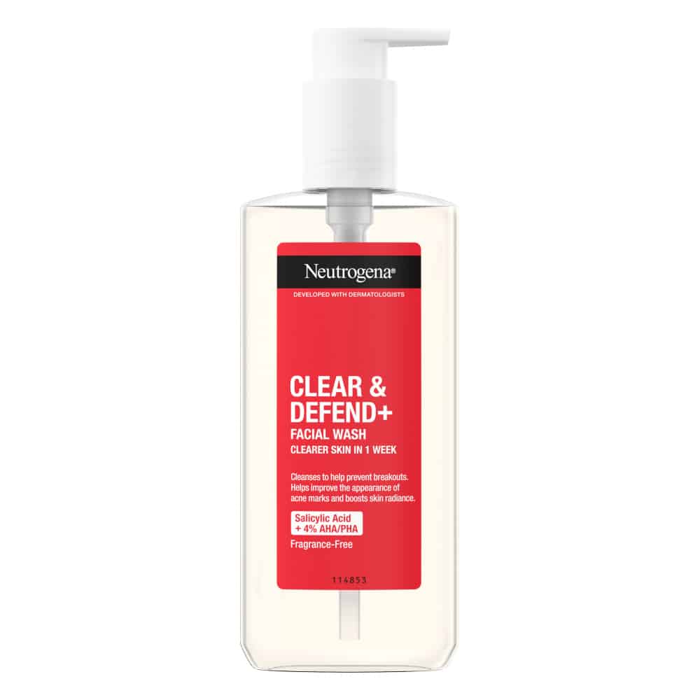 NEUTROGENA Clear & Defend+ Facial Wash Καθαριστικό Προσώπου για Αντιμετώπιση της Ακμής 200ml