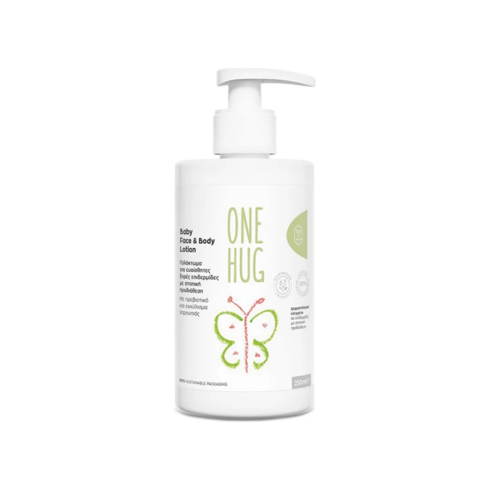 ONE HUG Baby Face & Body Lotion Γαλάκτωμα Βρεφικής Περιποίησης για Σώμα & Πρόσωπο, 250ml