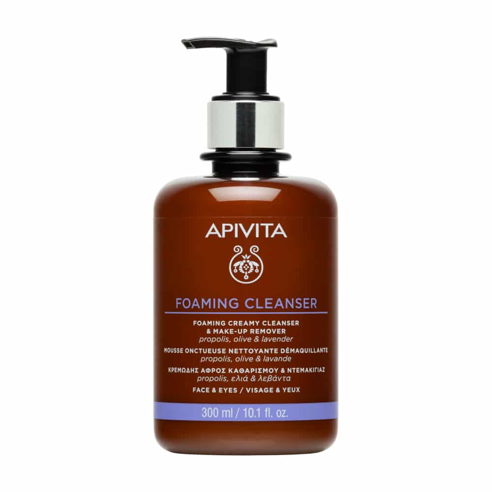 APIVITA  Αφρώδης Κρέμα Καθαρισμού & Ντεμακιγιάζ 300ml - Πρόσωπο & Μάτια, 300ml