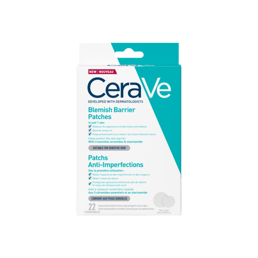 CERAVE Blemish Barrier Patches Αυτοκόλλητα Επιθέματα Κατά Των Ατελειών, 22τμχ