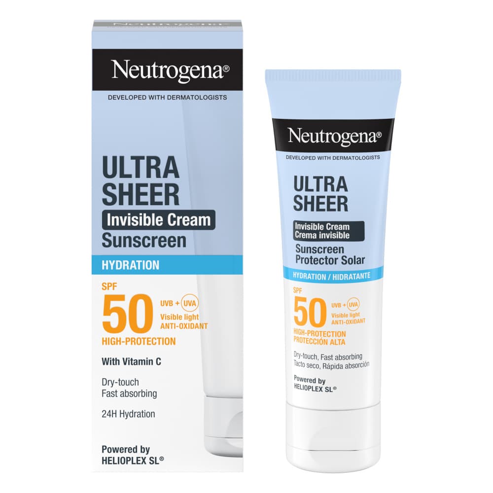 Neutrogena Ultra Sheer Invisible Cream Hydration Αντηλιακή Κρέμα Προσώπου Με Δείκτη Προστασίας SPF50 για 24ωρη Ενυδάτωση 50ml