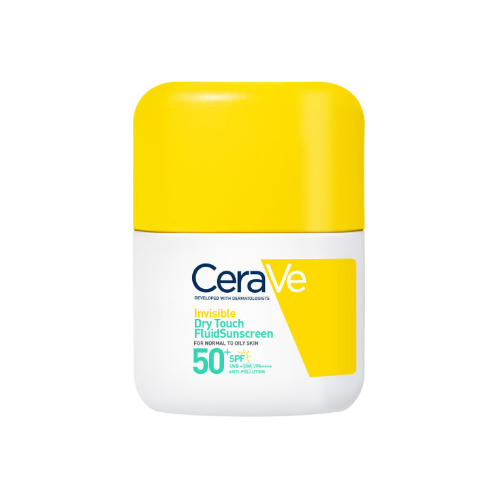 CERAVE Αντηλιακό Προσώπου Invisible Dry Touch Fluid SPF50+​ Για κανονική έως λιπαρή επιδερμίδα​, 50ml