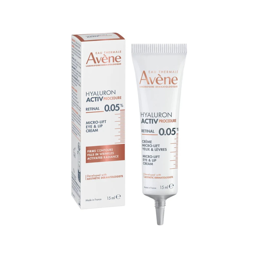 AVENE Hyaluron Activ Procedure Κρέμα Micro Lift Ματιών & Χειλιών με Ρετινάλη για Γέμισμα των Ρυτίδων & Σύσφιγξη του Περιγράμματος, 15ml