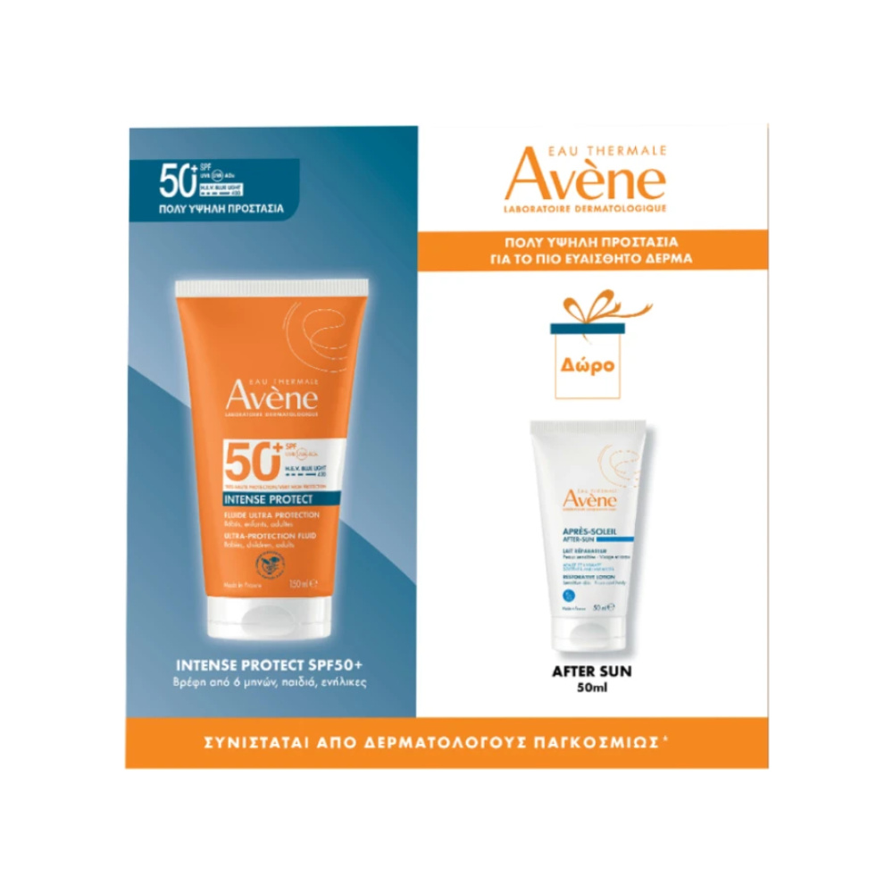 AVENE Promo Intense Protect Αντηλιακό για Σώμα & Πρόσωπο SPF50+, 150ml & Δώρο After Sun Restorative Lotion Λοσιόν Επανόρθωσης με Ιαματικό Νερό για Μετά τον Ήλιο, 50ml, 1σετ