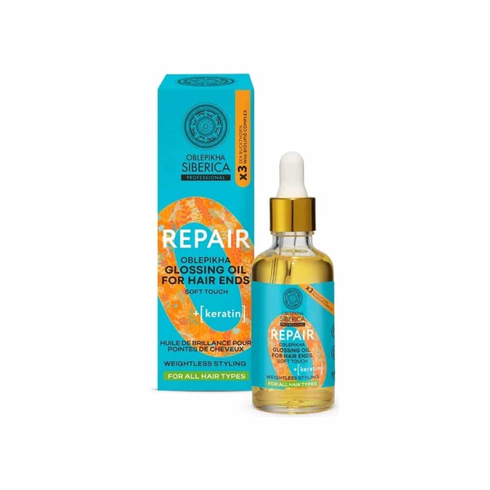 NATURA SIBERICA Oblepikha Glossing Oil Λάδι Αναδόμησης για τις Άκρες των Μαλλιών, 50ml